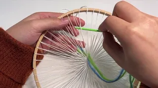 How to warp circle weaving loom