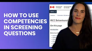 Answering screening questions using competencies