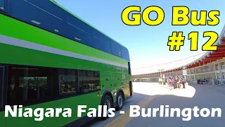4K GO Bus 12  Ride From Niagara Falls To Burlington GO (Duration 1h 35min)