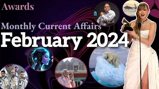 Awards - February 2024 | Monthly Current Affairs | with tricks