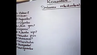 Lesson 2: swahili greetings