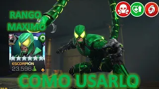 SCORPION DE 6⭐ RANGO MAXIMO ¿EL MEJOR CIENTIFICO?, COMO USARLO Y SACARLE SU MAXIMO POTENCIAL | MCOC