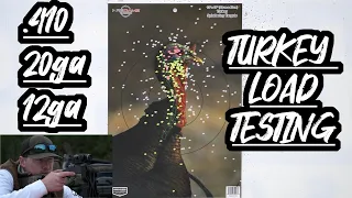 Turkey Load Pattern Testing: .410, 20ga, and 12 ga Indian Creek, Verdict, Apex, Federal, Boss TSS