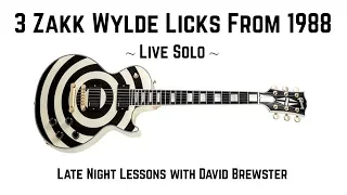 3 Zakk Wylde Licks From 1988