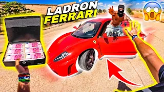 ESCAPO de un LADRÓN con FERRARI haciendo PARKOUR🔪| PERSECUCIÓN POV