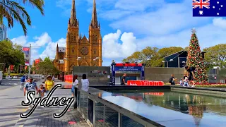 🇦🇺Sydney Summer Walk - Hyde Park to St Mary's Cathedral - 【4K 60fps】