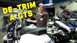 How to Completely De-trim & Remove Body Work from a 2023- Vespa GTS 300 HPE2