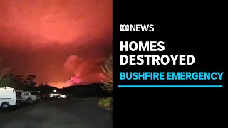 Fire destroys homes on NSW south coast, while border regions put on flood watch | ABC News