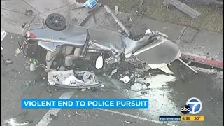 Police chase ends in violent crash in Alhambra