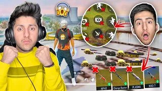 Free Fire But My Brother Controls My Game & Guns 😂 Most Kill Challenge - Garena Free Fire