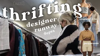 thrift with me for DESIGNER inspired pieces and HOME DECOR ( + try on haul)