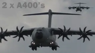 RAF Airbus A400M Atlas x 2 Landing at Birmingham Airport ( BHX )