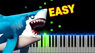 Hungry Shark World - Main Theme | EASY Piano Tutorial