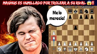 MAGNUS ES HUMILLADO POR TROLEAR A SU RIVAL😱💥!! | Carlsen vs. Pultinevicius | (Titled Cup early).