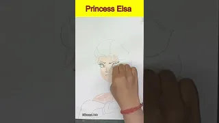 How to Draw Disney Princess Elsa - step by step || Disney Frozen || #shorts #viral #bilioneraarts