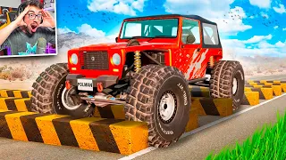 ACCIDENTES DE COCHES vs BADENES Y REPISAS 😱 | BeamNG Drive