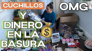 OMG😱 CUCHILLOS Y DINERO en La BASURA😳 Esto Es Increible😲 Lo Que Tiran En USA/Noemy B La Salvadoreña