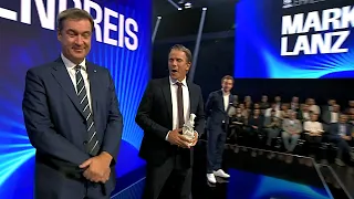 Markus Söder & Markus Lanz feiern sich gegenseitig (Bayerischer Fernsehpreis 2022)