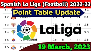 La Liga New Point Table 19 March 2023 | Spanish La Liga 2022-23 Point Table News Today 19 Mar 2023