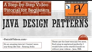 Java Design Patterns - step by step - made easy for Beginners.