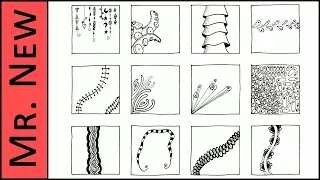 Another 12 Easy Zentangle Doodle Patterns - Weekly Zentangle Tutorial Vol. 05