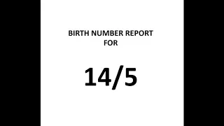 Birth Number Report 14/5