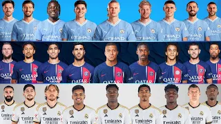 PSG vs Manchester City vs Real Madrid Comparison - Mbappe Haaland Vinicius Bellingham Dembele..