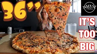 MAIN STREET 36” TEAM PIZZA SOLO ! SOLO RECORD? IMPOSSIBLE? | MOM VS FOOD | FLORIDA FOODIE