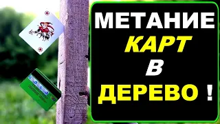 Метание карт на новом УРОВНЕ !!! Метание карт в дерево НОВОЙ техникой метания !