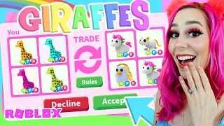 What People Trade For A LEGENDARY GIRAFFE In Adopt Me! (Roblox)