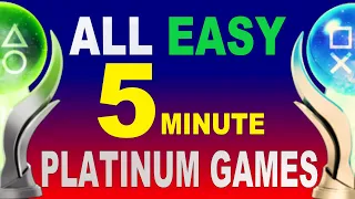 All Easy & Cheap 5 Minute Platinum Games | 1-5 Minute Platinums - Crossbuy - Stackable - PS4, PS5
