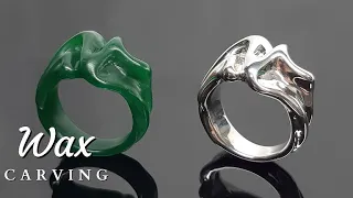 Towel Ring wax carving