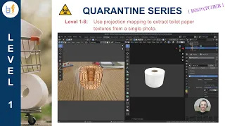 Projection Mapping 2 -  Cylindrical Extraction | Blender 2.82 Quarantine Series 1-8