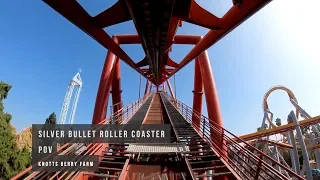 POV Silver Bullet Roller Coaster Knotts Berry Farm