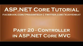 Controller in ASP NET Core MVC