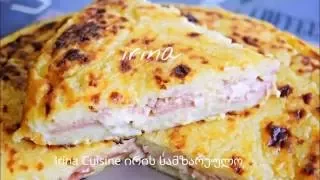 Картофельная запеканка с колбасой и сыром კარტოფილის ღვეზელი kartopilis gvezeli