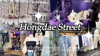 Shopping in Korea vlog Hongdae shopping street | Hongdae street in september | Hongdae walkers 🇰🇷