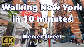 【4K】Walking New York #85 | Mercer Street | From Canal St to Houston St | Soho Manhattan