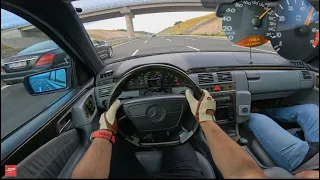 1998 MERCEDES BENZ E320 W210 - тест-драйв AUTOBAHN POV I 4K