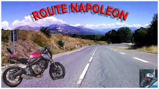 balade moto sur la& ROUTE NAPOLEON dans les Alpes en CB650R