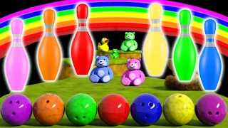 Bowling Ball & Rainbow Adventure - Learn Colors, Shapes Numbers For Kids Fun with Binkie TV