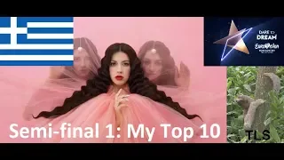 Eurovision Song Contest 2019 Semi final 1: My Top 10 (My Qualifiers)