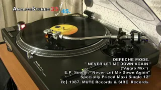 Depeche Mode: " Never Let Me Down Again."  ( Aggro Mix ) ... En Vinyl Maxi Single 12" ¡¡¡