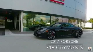 2017 Jet Black Porsche 718 Cayman S 350 hp @ Porsche West Broward