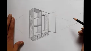 How to Draw cupboard " two point"