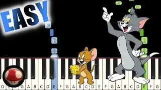 Tom and Jerry Theme - EASY Piano Tutorial (Synthesia) / トムとジェリーテーマ曲【ピアノ簡単楽譜】