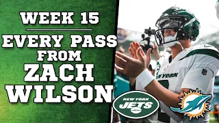 Zach Wilson Highlights - Week 15 - Every Pass vs Dolphins