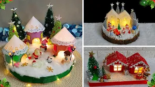 3 Economical Christmas Village made with simple material | DIY Affordable Christmas craft idea🎄214