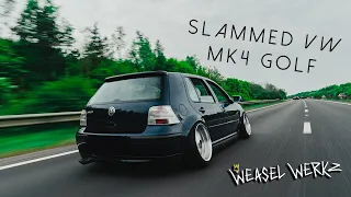 Slammed VW MK4 Golf - Air Suspension + Camber