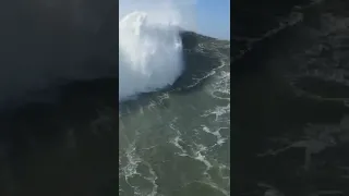 Monster Wave & Rescue At Nazare #Shorts